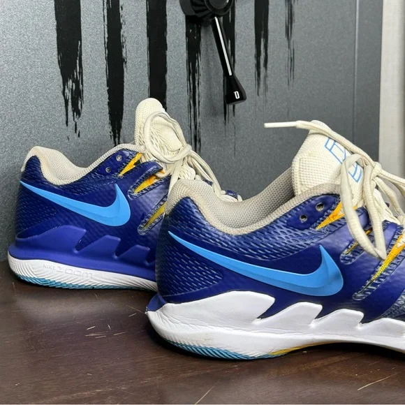 Nike Court Air Zoom Vapor X 'Blue Yellow White. - Picture 8 of 10
